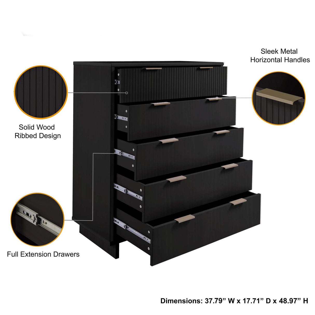 Granville - Chest With 5 Drawers