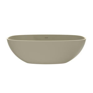 66.9 Inch Freestanding Solid Surface Soaking Bathtub