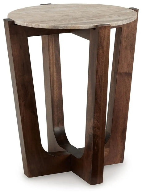 Tanidore - Round End Table - Warm Brown - Best Buy Furniture
