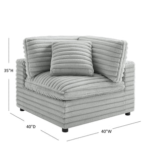 Jenny - Corner Accent Chair - Gray