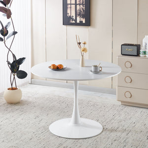 Mid-Century Tulip Dining Table With Round Top