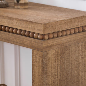Modern Rustic Wood Table, Rectangular Living Room Center Table With Floating Top Design