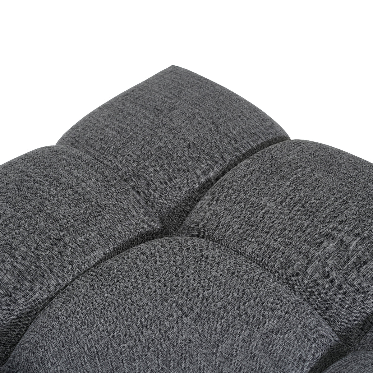 Modern Upholstered Deep Biscuit-style Tufted Ottoman
