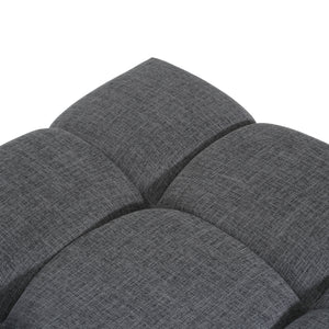 Modern Upholstered Deep Biscuit-style Tufted Ottoman