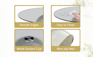 Nesting Coffee Table Set of 2 with Glass Desktop