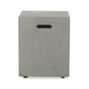 Modern Tank Holder Side Table With Smooth Concrete Surface - Best Buy Furniture