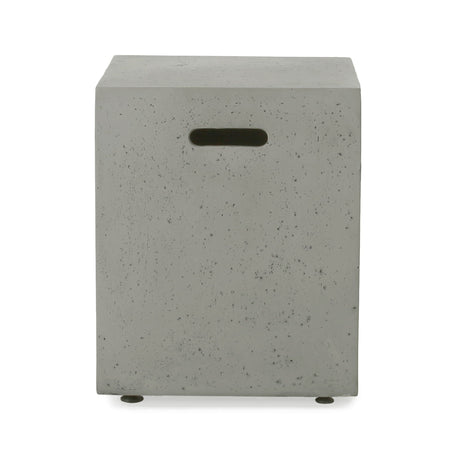 Modern Tank Holder Side Table With Smooth Concrete Surface - Best Buy Furniture