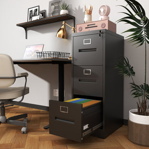 Premium Drawer File Cabinet With Lock, Metal Vertical Design, A4 Legal / Letter Size