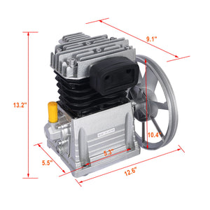 Piston 3Hp Air Compressor Head Pump 2.2Kw 115Psi - Silver