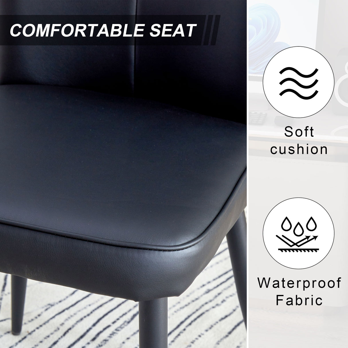 Modern Minimalist Dining Chairs (Set of 2)