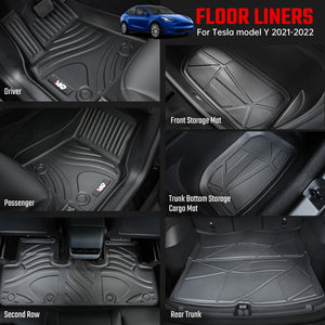 All-Weather TPE Floor Mats for Tesla Model Y 2021-2022