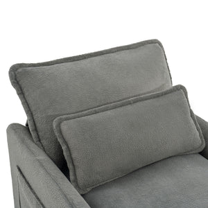 Modern 3 Seater Sofa With Side Storage Pockets For Living Room