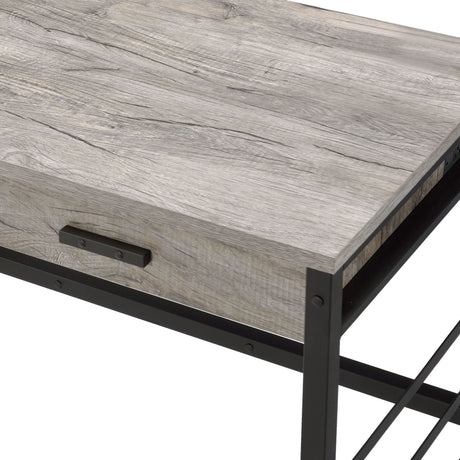Disho - Weathered Writing Desk With USB - Oak - Best Buy Furniture