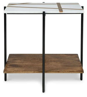 Braxmore - Accent Table - White / Light Brown - Best Buy Furniture