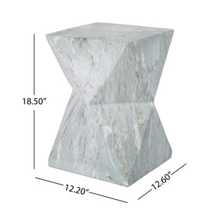 Modern Geometric Hourglass Accent Table