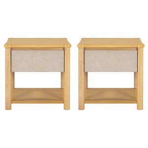 Wood Nightstand Set of 2