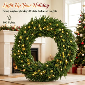 36-Inch Pre-Lit Christmas Wreath