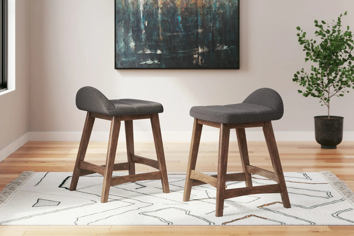 Lyncott - Upholstered Barstool (Set of 2) - Best Buy Furniture