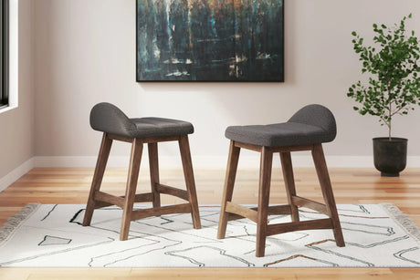 Lyncott - Upholstered Barstool (Set of 2) - Best Buy Furniture