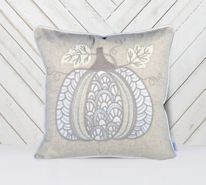 Lace Embroidered Pumpkin Throw Pillow – Set of 2