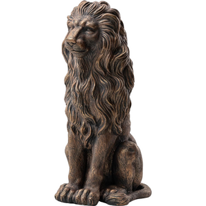 20.5" Resin Lion Statue, Outdoor and Indoor Decorative Sculpture