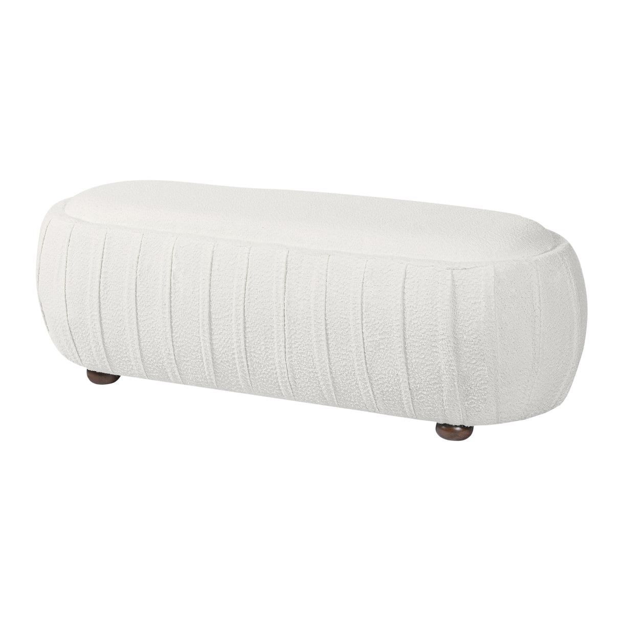 Upholstered Ottoman, Oval Shape