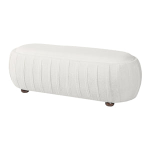 Upholstered Ottoman, Oval Shape