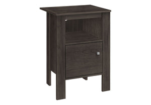 Accent Nightstand Side Table, Storage, Transitional - Oak - Best Buy Furniture