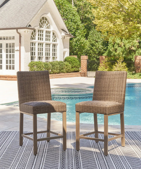 Walton Bridge - Barstool (Set of 2) - Driftwood - Best Buy Furniture