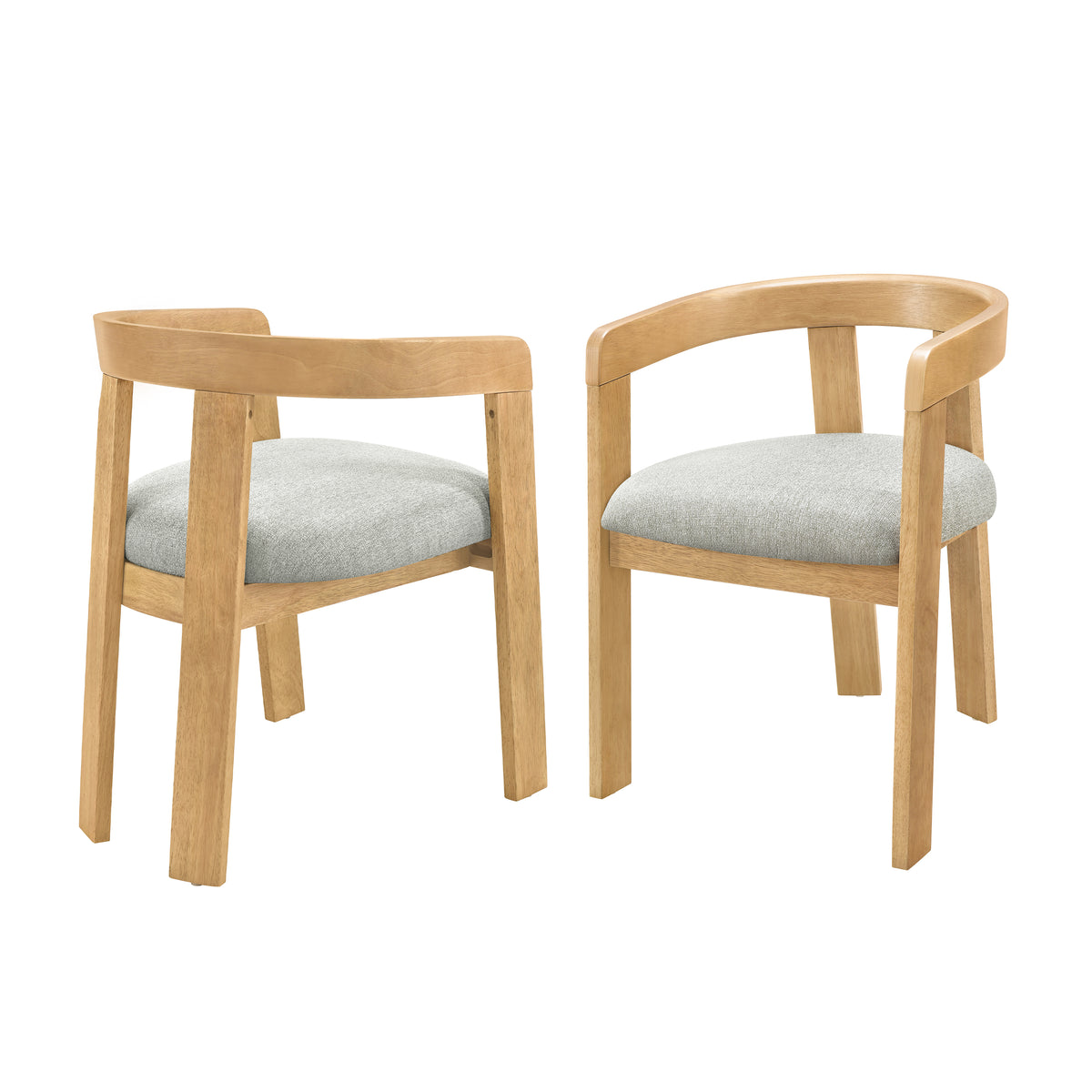 Modern Barrel Dining Chairs Set of 2