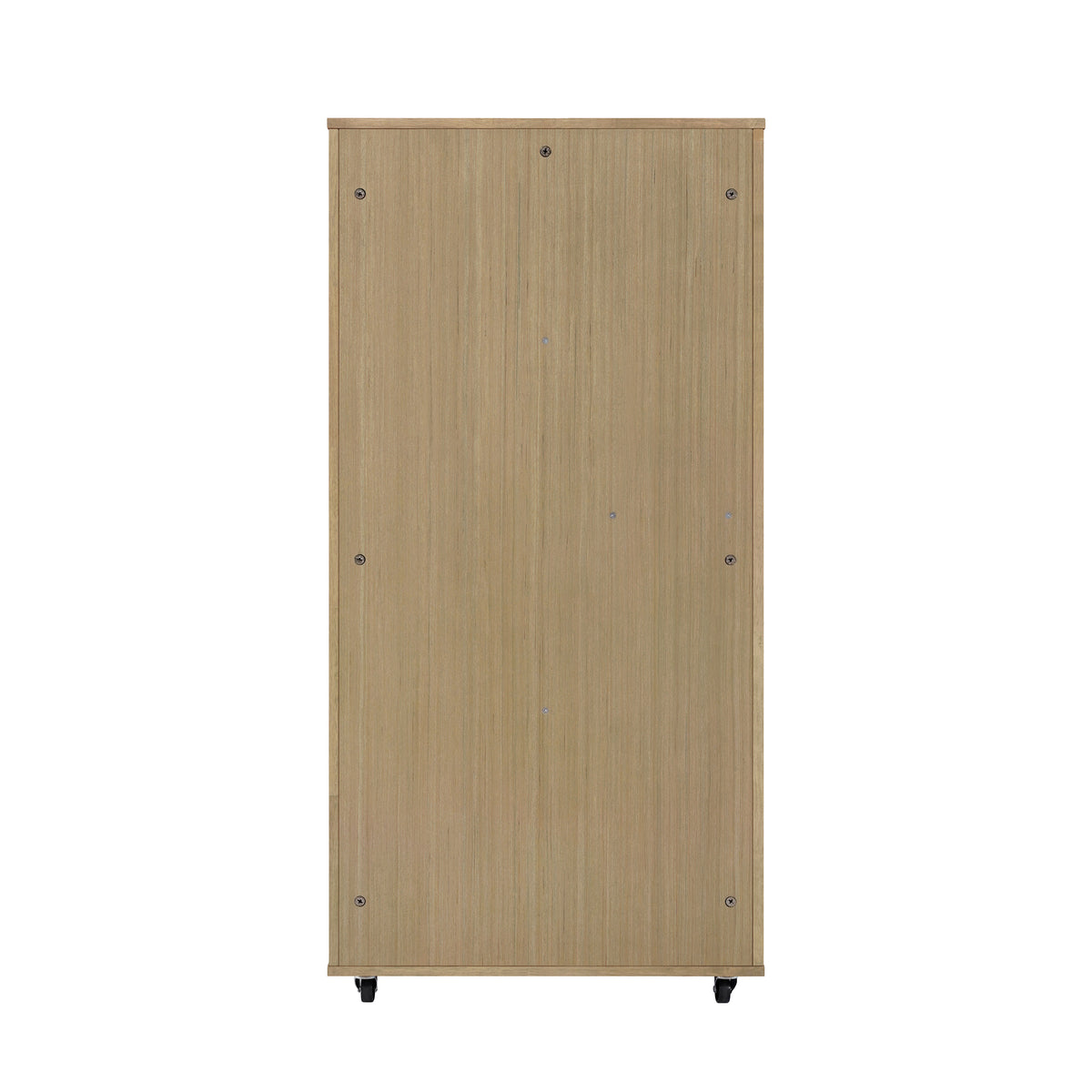 Basia Rubber Wood Cat Cabinet with Wheels