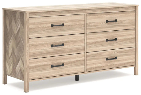 Battelle - Six Drawer Dresser - Tan - Best Buy Furniture