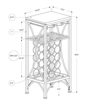 Home Bar, Wine Rack, Transitional - Black - Best Buy Furniture