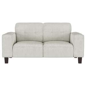 Xana - Track Arm Tufted Loveseat - Greige