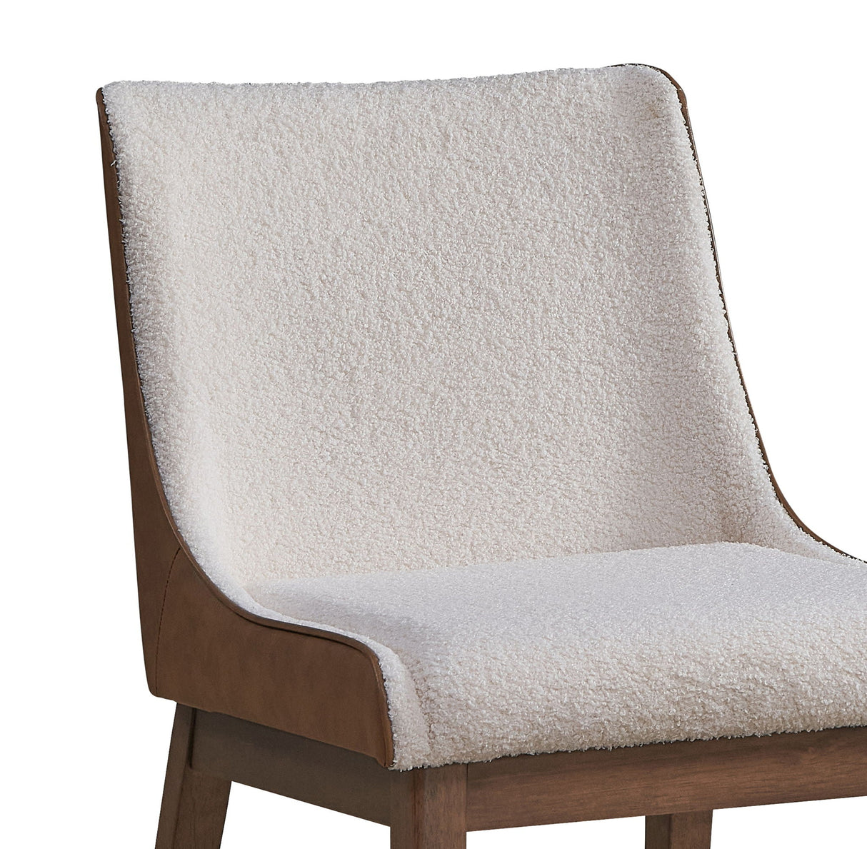 Ginny - Boucle Velvet Side Chair (Set of 2) - Walnut - Best Buy Furniture