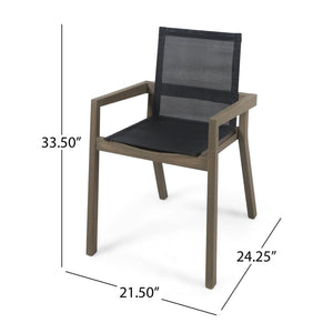 Belfast - Dining Chair With Acacia Wood Frame And Mesh Seating (Set of 2) - Best Buy Furniture
