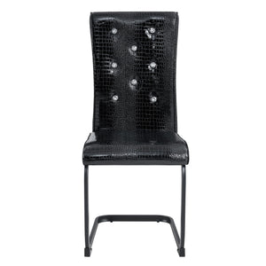 Alligator Skin Upholstered Dining Chairs