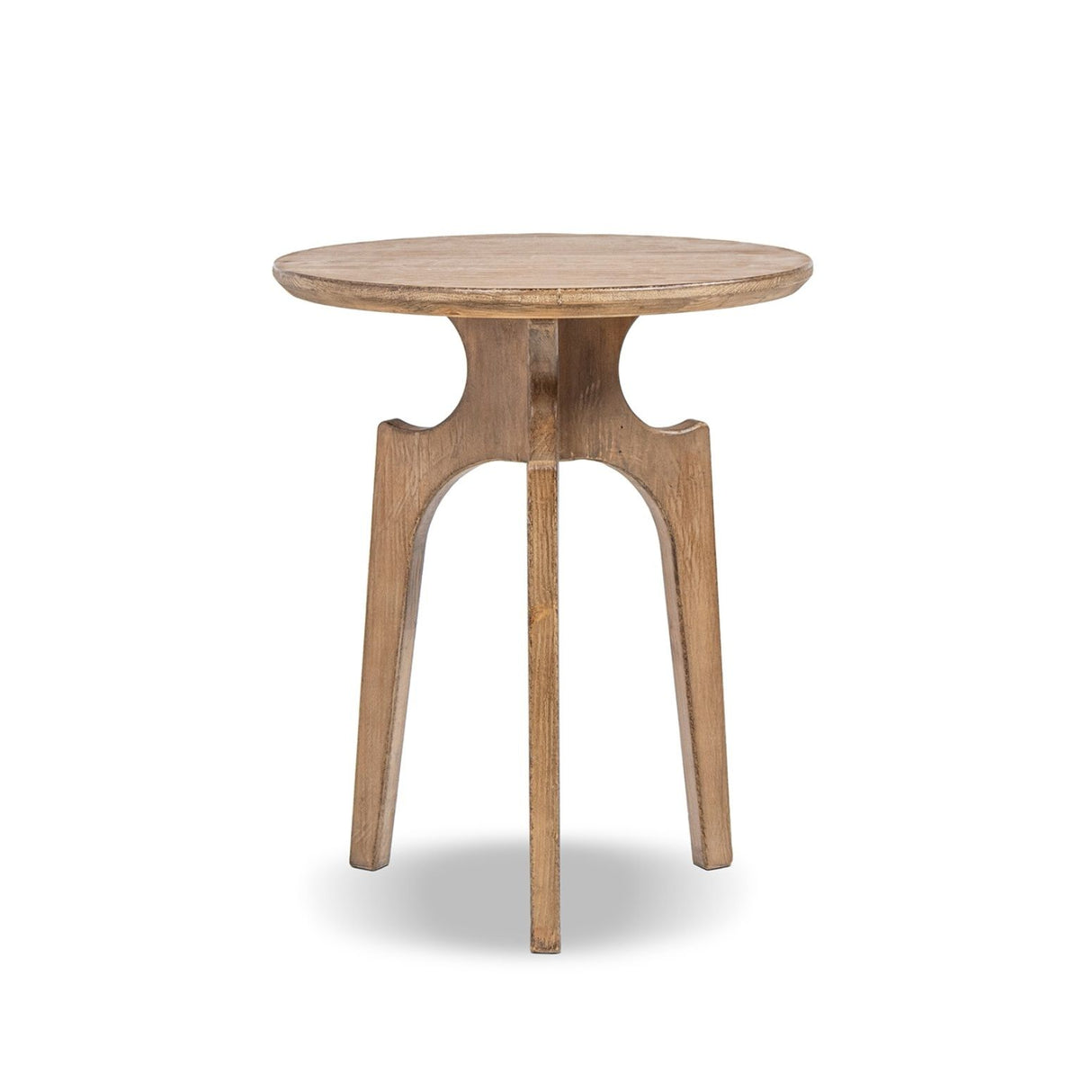 Carmel - Round Side Table - Antique Brown