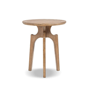 Carmel - Round Side Table - Antique Brown