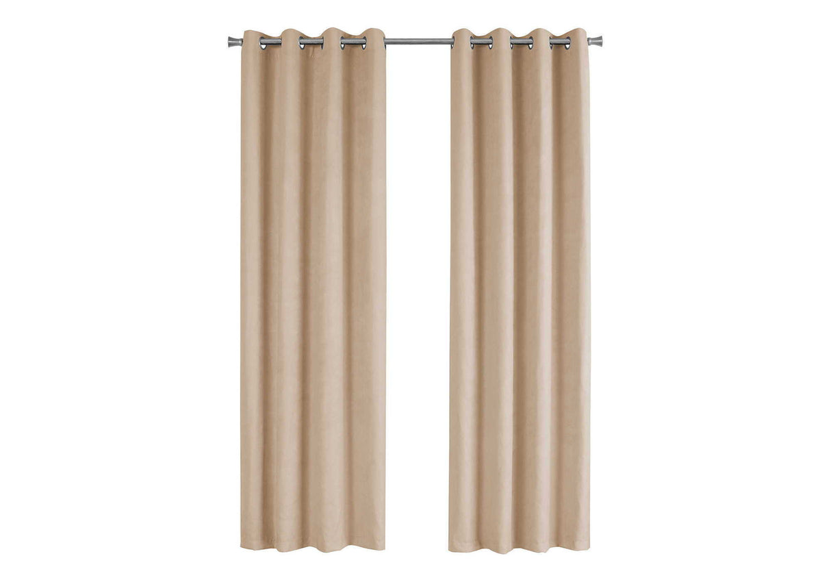 2 Pieces Set, Curtain Panel, Room Darkening, Grommet - Best Buy Furniture