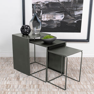 Vestal - 3 Piece Rectangular Nesting Table Set - Gray