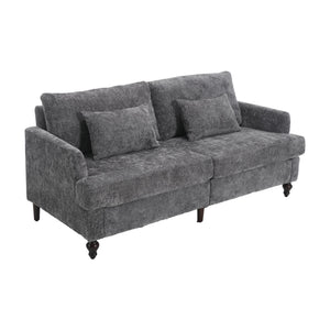 Mid Century Modern Fabric Loveseat Sofa, 2 Seat Upholstered Couch
