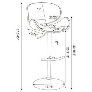 Adjustable Bar Stool With Upholstery - Ivory