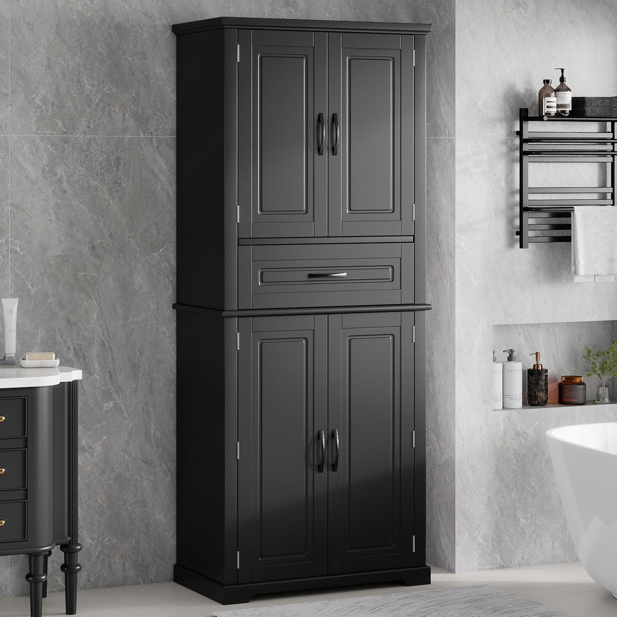 Bathroom Storage Cabinet with Multi-Functional Storage Space