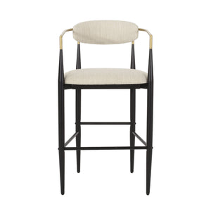 Upholstered Bar Stools With Backs For Kitchen Island (Set of 2)