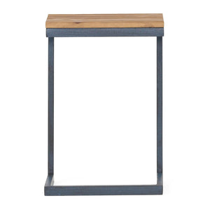 C Shaped End Table With Iron Base And Fir Wood To - Best Buy Furniture