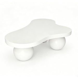 Cloud Shaped Coffee Table With 3 Ball Legs For Living Room