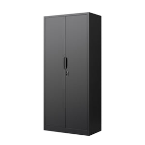 2 Door File Cabinet With Lock, 4 Adjustable Shelves, Heavy-Duty