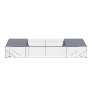 Outdoor Chicken Coop Large Space With Safety Features - Silver Gray