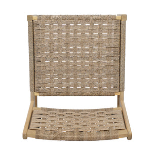 Noreen Club Chair: Acacia Wood and Wicker Woven